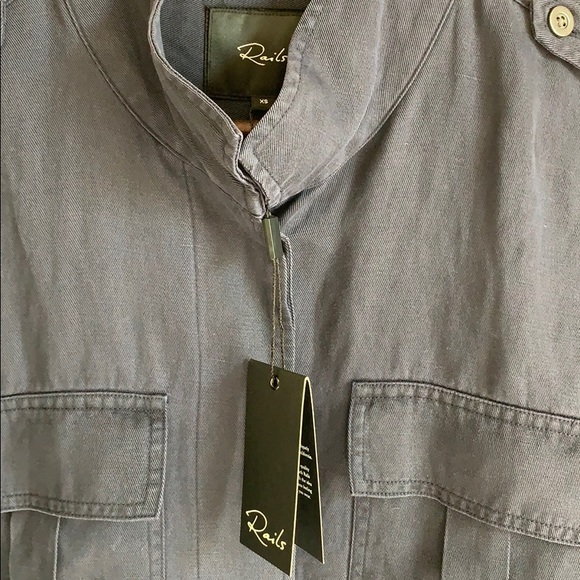 RAILS ELLIOT Button Down Embroidered Jacket Shirt - Picture 7 of 10